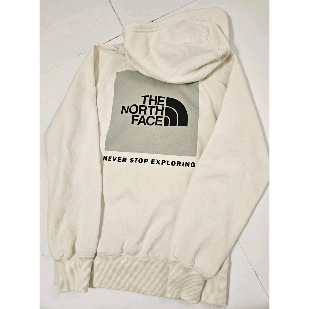 The North Face Women's Box NSE Pullover Hoodie White/Beige X Small Fall Sweater - Picture 6 of 7
